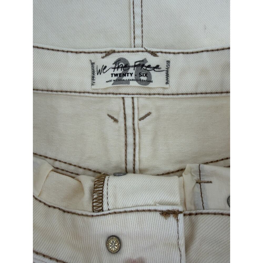 We the Free People Come As You Are Denim Maxi Skirt Wisp Cream Size 26 - Picture 9 of 11